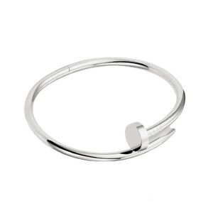 Generic Nail Cuff Bangle Bracelet in Silver